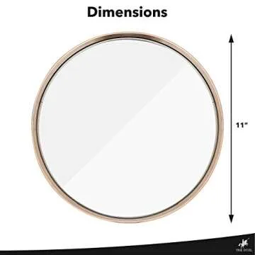 TheDuel Gold Mirror Decorative Tray - 11" Round Bathroom Sink Vanity Tray, Circular Round Mirror Tray, Gold Coffee Table Tray for Perfume, Sofas & Ottomans, Circle Golden Bar Cart & Gold Room Decor