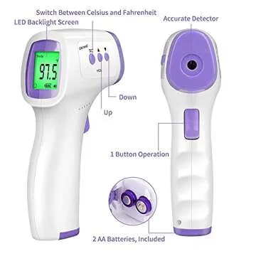 Forehead Infrared Thermometer for Adults, Non Contact Infrared Baby Thermometer for Fever, Body Thermometer and Surface Thermometer 2 in 1 Dual Mode Medical Infrared Thermometer