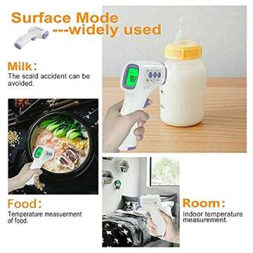 Forehead Infrared Thermometer for Adults, Non Contact Infrared Baby Thermometer for Fever, Body Thermometer and Surface Thermometer 2 in 1 Dual Mode Medical Infrared Thermometer