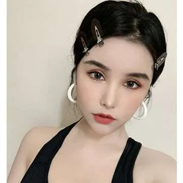 Conpru No Bend Hair Clips, 12 Pieces, No Crease Hair Clips for Hair Styling and Makeup Application