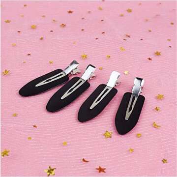 Conpru No Bend Hair Clips, 12 Pieces, No Crease Hair Clips for Hair Styling and Makeup Application