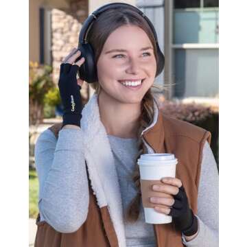 ComfyBrace Copper Infused Compression Arthritis Gloves for Hand & Finger Relief from pain/swelling caused by Rheumatoid Arthritis, Carpal Tunnel, Tendonitis and Poor Circulation, Fits Men & Women