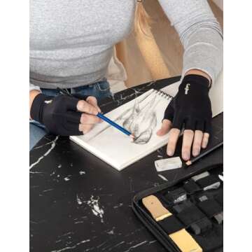 ComfyBrace Copper Infused Compression Arthritis Gloves for Hand & Finger Relief from pain/swelling caused by Rheumatoid Arthritis, Carpal Tunnel, Tendonitis and Poor Circulation, Fits Men & Women