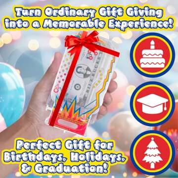 BILZ Money Puzzle for Cash, Gift Cards and Tickets - Money Maze - Perfect for Easter Baskets and Hol...