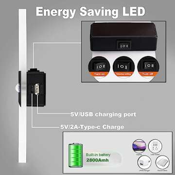 Motion Sensor Night Lights Rechargeable Sensor Night Light Magnetic LED Wall Lights, Motion Activated Night Light, Soft Warm White 3000K for Hallway, Stair, Corridor, Kitchen, Living Room, 2 Pack