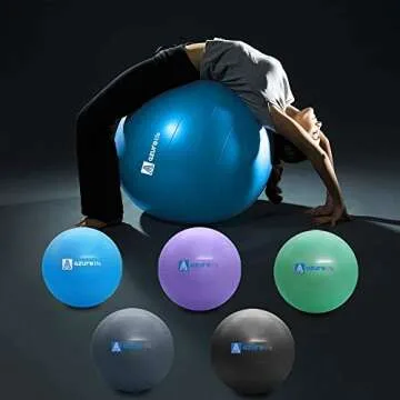 A AZURELIFE Professional Exercise Ball for Home & Office