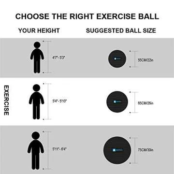 A AZURELIFE Professional Exercise Ball for Home & Office