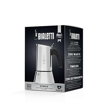 Bialetti - New Venus Induction, Stovetop Coffee Maker, Suitable for all Types of Hobs, Stainless Ste...