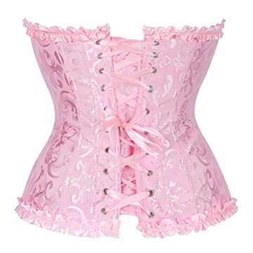 frawirshau Corset Top Pink Bunny Corset Costume Princess Corset Pink Corsets Overbust Corset Bustier Top Size S