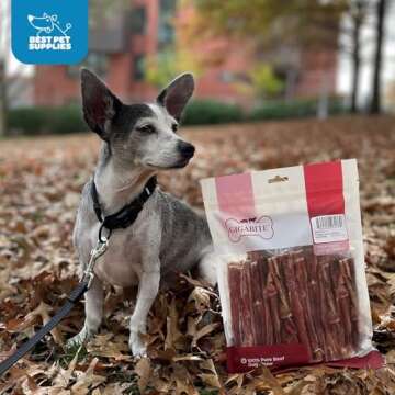 GigaBite 6 Inch All Natural Beef Bladder Sticks for Dogs
