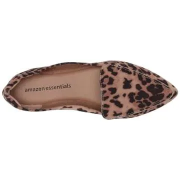 Amazon Essentials Women's Loafer Flat, Rose Leopard, 12