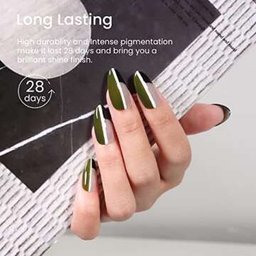 MAYCHAO 15ML Gel Nail Polish 1Pc Jelly Green Gel Polish Soak off Translucent Green Nail Polish Nail Art Manicure Salon DIY at Home, 0.5 OZ