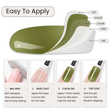 MAYCHAO 15ML Gel Nail Polish 1Pc Jelly Green Gel Polish Soak off Translucent Green Nail Polish Nail Art Manicure Salon DIY at Home, 0.5 OZ