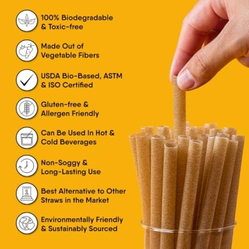 Biodegradable Veggie Straws Eco-Friendly Drinking Straws