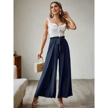 Comfortable Women’s Split Wide Leg Pants for Summer Style