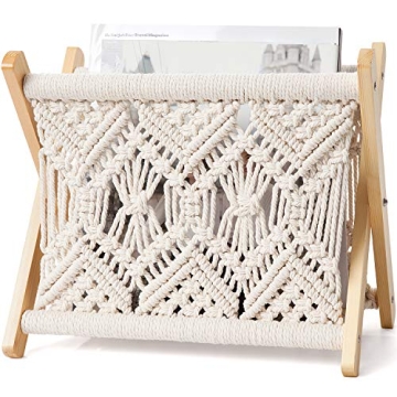 Stylish Mkono Macrame Rack for Books and More