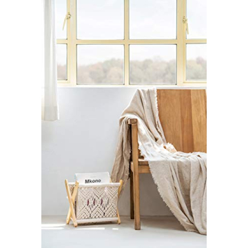 Stylish Mkono Macrame Rack for Books and More
