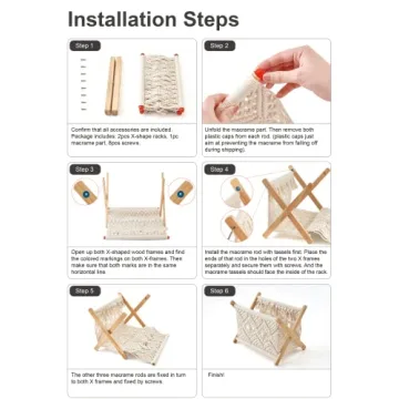 Stylish Mkono Macrame Rack for Books and More