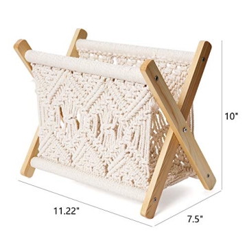 Stylish Mkono Macrame Rack for Books and More