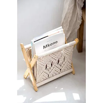 Stylish Mkono Macrame Rack for Books and More