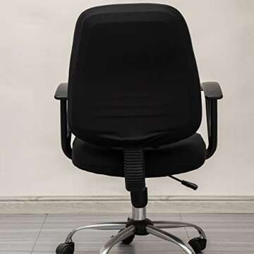 Melaluxe Black Stretchable Chair Covers for Office Use