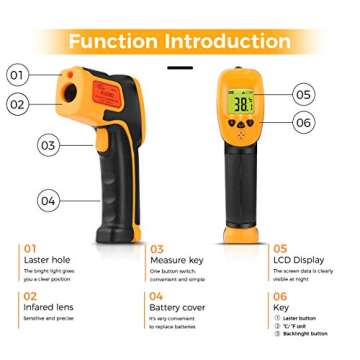 Infrared Thermometer with Laser - Accurate & Safe Measurement