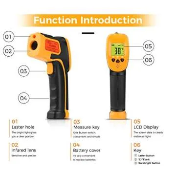 Infrared Thermometer with Laser - Accurate & Safe Measurement