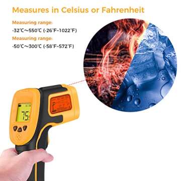 Infrared Thermometer with Laser - Accurate & Safe Measurement