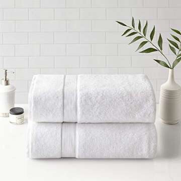 Madison Park 800GSM Luxurious White Bath Towel Set