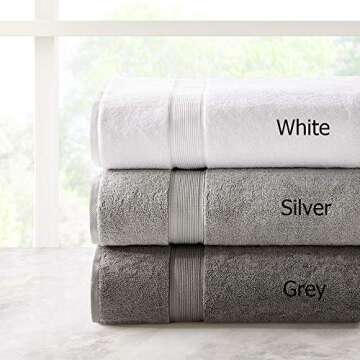 Madison Park 800GSM Luxurious White Bath Towel Set