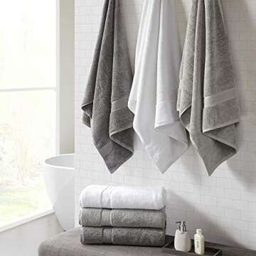 Madison Park 800GSM Luxurious White Bath Towel Set