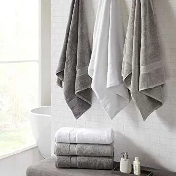 Madison Park 800GSM Luxurious White Bath Towel Set