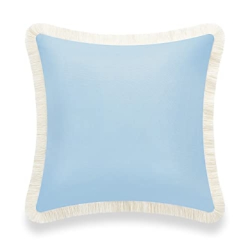 Hofdeco Coastal Pillow Cover 20x20 Water Resistant Baby Blue