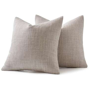 Stylish MIULEE Burlap Linen Pillow Covers Set of 2
