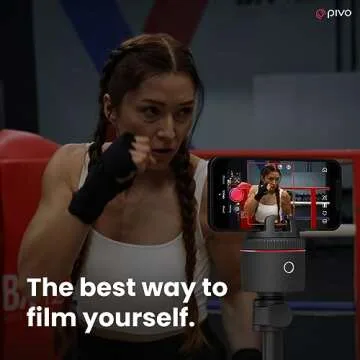 Pivo Pod Classic Auto Face Tracking Phone Holder, 360° Rotation, Content Creator Essentials for Fitness Tracker with Remote Control, Smart Mount, Travel Case, and Tripod