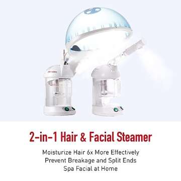 Red by Kiss 2-in-1 Hair & Facial Salon Steamer