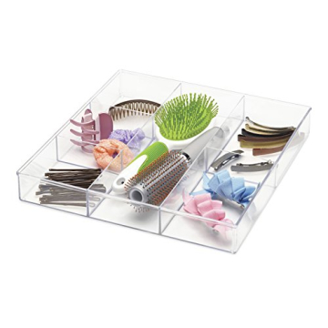 Whitmor 6-Section Clear Drawer Organizer for Stylish Storage