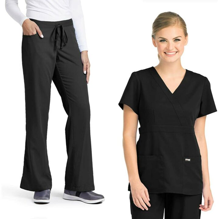 Grey's Anatomy Women's Riley Mock Wrap Scrub Top