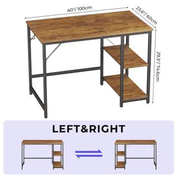 JOISCOPE 2-Tier Gaming and Office Desk with Storage