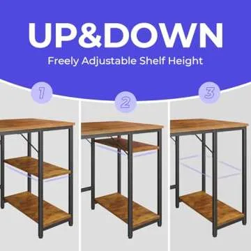 JOISCOPE 2-Tier Gaming and Office Desk with Storage