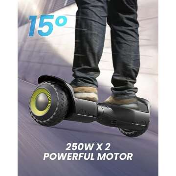 Gyroor Hoverboard New G13 All Terrain Hoverboard with LED Lights & 500W Motor, Self Balancing Off Ro...