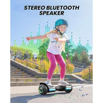 Gyroor Hoverboard New G13 All Terrain Hoverboard with LED Lights & 500W Motor, Self Balancing Off Road Hoverboards with Bluetooth for Kids ages 6-12 and Adults-Black