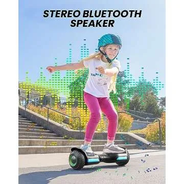 Gyroor Hoverboard New G13 All Terrain Hoverboard with LED Lights & 500W Motor, Self Balancing Off Road Hoverboards with Bluetooth for Kids ages 6-12 and Adults-Black