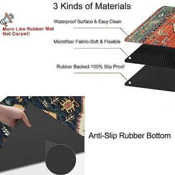 OJIA Non-Slip Carpet Stair Treads for Wooden Steps Set of 15, 30''X8'' Indoor Runner Resistant Rugs ...