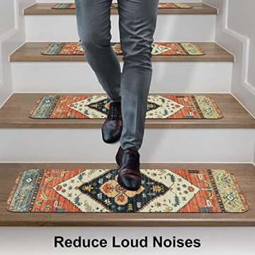 OJIA Non-Slip Stair Treads Set of 15 for Safety