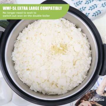 TOAUTO Wax Melter for Candle Making Large Wax Melting Furnace with Quick Pour Spout & Temp Control,10Lbs Melted Wax Capacity for Candle Business Fast Easy Clean（Stirring Spoon+ Cotton Wick）