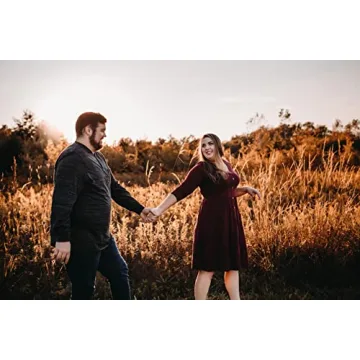 KILIG Women's Fall Dress Long Sleeve Knee Length with Pockets