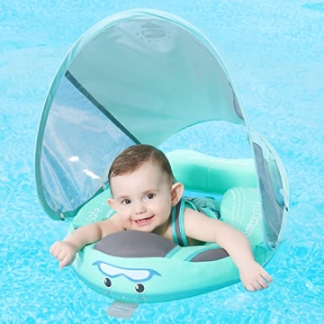 Mambobaby Baby Swim Float with Canopy for Ultimate Safety