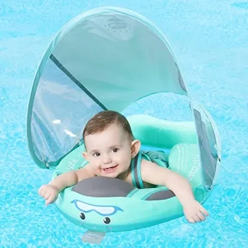 Mambobaby Baby Swim Float with Canopy for Ultimate Safety
