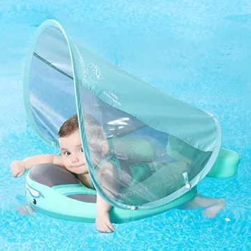 Mambobaby Baby Swim Float with Canopy for Ultimate Safety